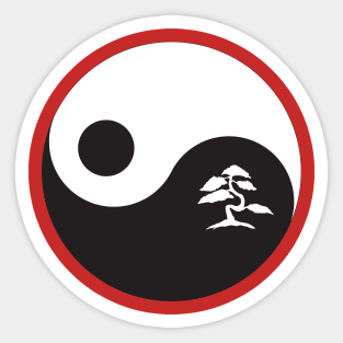 Yin Yang Bonsai Tree Sticker